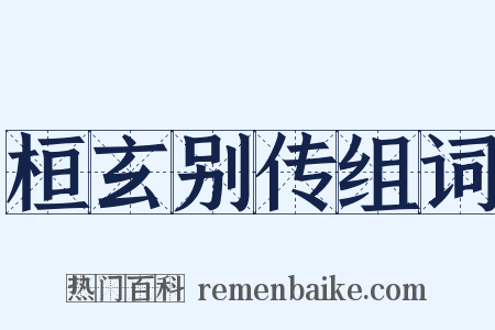 桓玄别传组词是什么意思的图片